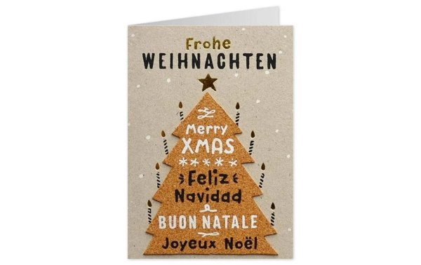 Sheepworld Weihnachtskarte Tannenbaum mit Couvert, 11.6 x 16.6 cm