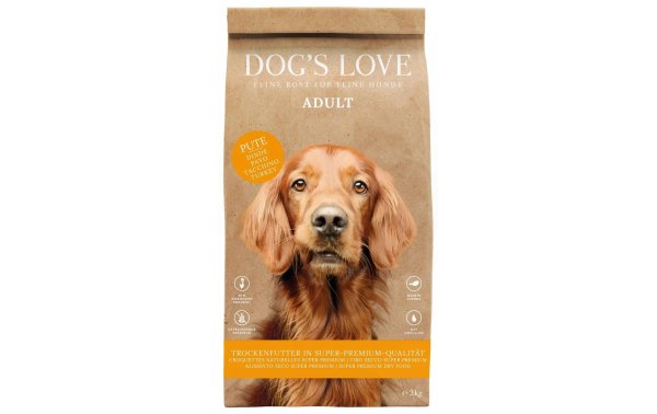 Dogs Love Trockenfutter Adult, Pute, 2 kg