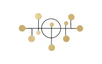 Kare Garderobenleiste Art Circles Gold/Schwarz