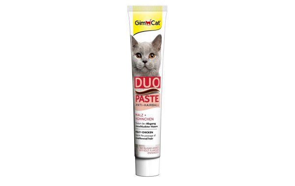 Gimpet Katzen-Nahrungsergänzung Duo Paste Anti-Hairball Malz, 50 g