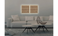 Sigel Glassboard LED artverum Natural-Wood 48 cm x 48 cm, Braun