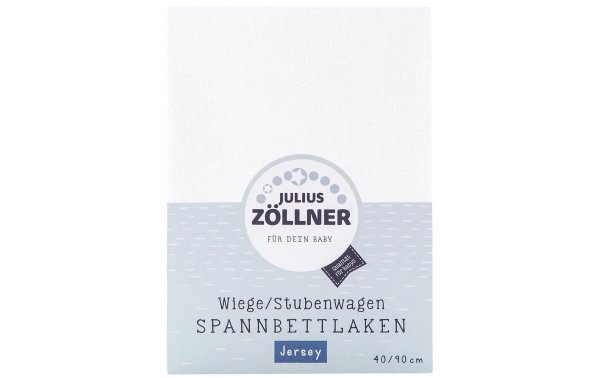 Julius Zöllner Fix-Leintuch Jersey Weiss 90 x 40 cm