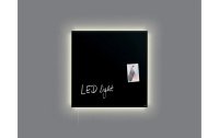 Sigel Glassboard LED artverum 48 cm x 48 cm, Schwarz