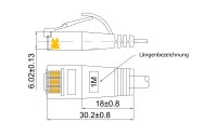 SLIM Slimpatchkabel  Cat 6, UTP, 10 m, Grau