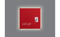 Sigel Glassboard LED artverum 48 cm x 48 cm, Rot