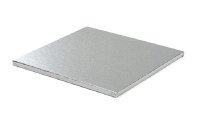 Decora Tortenplatte 25 x 25 cm, Silber