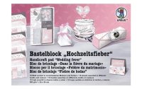 URSUS Bastelpapier 300 g/m² 18 Blatt, Rosa/Weiss, Hochzeit