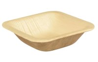 Papstar Fingerfood-Schale Palmblatt 8 cm x 8 cm, 25 Stück, Beige