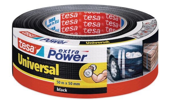 tesa Klebeband extra Power Universal 50 mm x 50 m, Schwarz