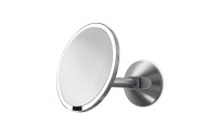 Simplehuman Kosmetikspiegel mit Sensor mit Wandhalterung Silber matt