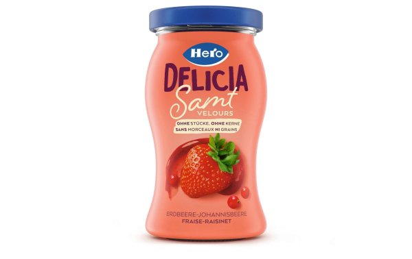 Hero Delicia Samt Konfitüre Erdbeeren & Johannisbeeren 270 g
