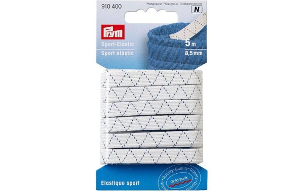 Prym Elastikband Weiss, 5 m x 8.5 mm