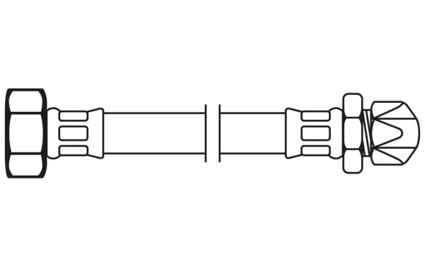 Flexo Anschlussschlauch DN8 IG x Quetschver. 1/2" x 10 mm / 20 cm