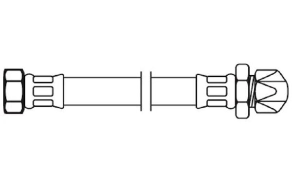 Flexo Anschlussschlauch DN8 IG x Quetschver. 3/8" x 10 mm / 100 cm
