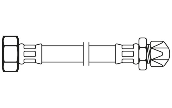 Flexo Anschlussschlauch DN8 IG x Quetschver. 1/2" x 10 mm / 40 cm