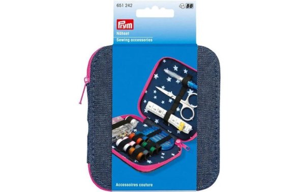 Prym Nähset Travel Box Jeansblau/ Pink