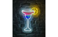 Vegas Lights LED Dekolicht Neonschild Cocktailglas 22 x...