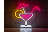 Vegas Lights LED Dekolicht Neonschild Cocktail Drink 30 x 30 cm