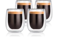GOURMETmaxx Espresso Becher 80 ml, 4 Stück, Transparent