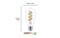 WiZ Leuchtmittel 6.3W (40W) E27 ST64 Tunable White & Color