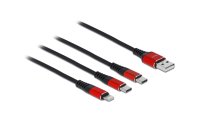 Delock USB-Ladekabel  USB A - Lightning/USB C 0.3 m