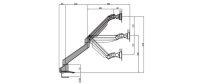 Multibrackets Tischhalterung Gas Lift Arm + Duo Crossbar 2