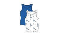 SCHIESSER Unterhemd Jungen 2er-Pack, Blau/Weiss, 98