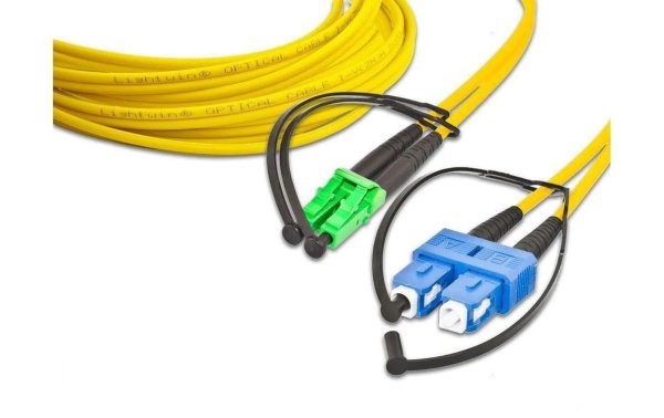 Lightwin LWL-Patchkabel LC/APC-SC, Singlemode, Duplex, 2 m