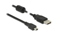Delock USB 2.0-Kabel mit Ferritkern USB A - Mini-USB B 1 m