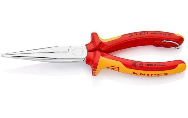 Knipex Flachrundzange 200 mm gerade, Öse, 1000 V