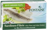 Fontaine Konserven Sardinen-Filets in Sonnenblumenöl...