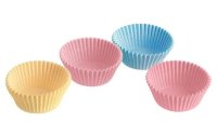 Zenker Muffin Backform Gelb/Rosa/Blau, 100 Stück