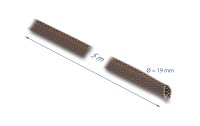 Delock Geflechtschlauch nagerfest, 5 m x 19 mm Braun
