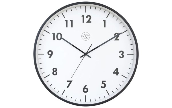 NeXtime Wanduhr New Ø 40 cm, Schwarz