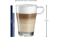 Leonardo Latte Macchiato Tasse Senso 350 ml, 6 Stück, Transparent