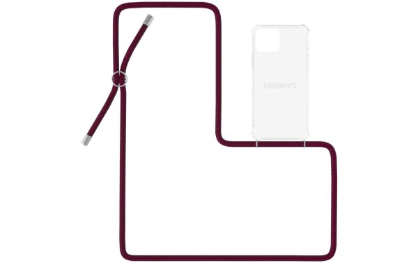 Urbanys Necklace Case iPhone 13 Pro  Red Wine Transparent