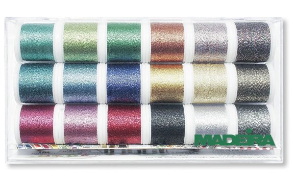 Madeira Näh- und Stickgarn Metallic Supertwist Garnbox Mehrfarbig