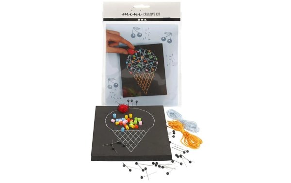 Creativ Company Bastelset String Art Eiswaffel, 1 Set