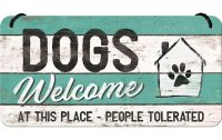 Nostalgic Art Schild Dogs Welcome 20 x 10 cm, Metall