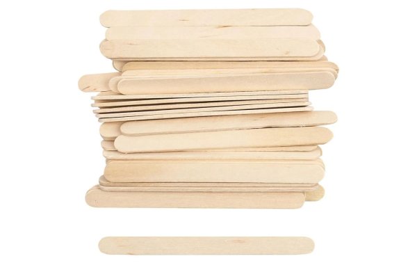 Creativ Company Holzkleinteile 11.5 cm x 10 mm Eisstiel, 30 Stück