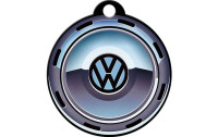Nostalgic Art Schlüsselanhänger VW Rad Ø 4 cm, 1 Stück, Blau/Lila/Schwarz