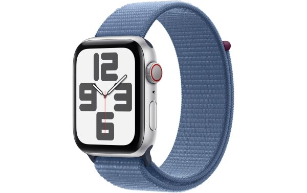 Apple Watch SE 2023 44 mm LTE Alu Silber Loop Winterblau