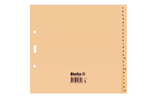 Biella Register Teildeckend, A4, A-Z