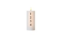 Sirius LED-Kerze Sille Advent, Ø 7 x 15 cm, Weiss,...