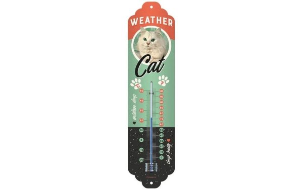 Nostalgic Art Thermometer Cat 6.5 x 28 cm