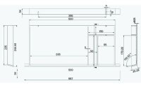 Actiforce Materialschublade 55 x 3.5 x 24 cm