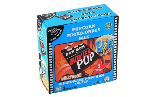 Movies Star Pop Box Mikrowellen Popcorn Salz 300 g