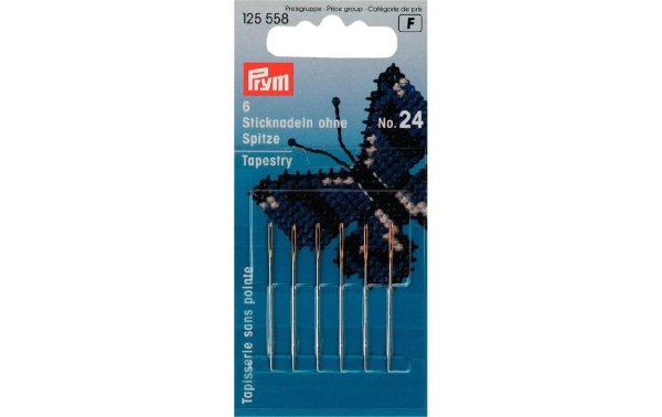 Prym Sticknadel Nr. 24, ohne Spitze, 6 Stück