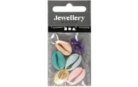 Creativ Company Perlen Muscheln, 20 mm, bunt, 6 Stk.