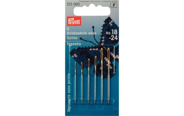 Prym Sticknadel Nr. 18-24, ohne Spitze, 6 Stück